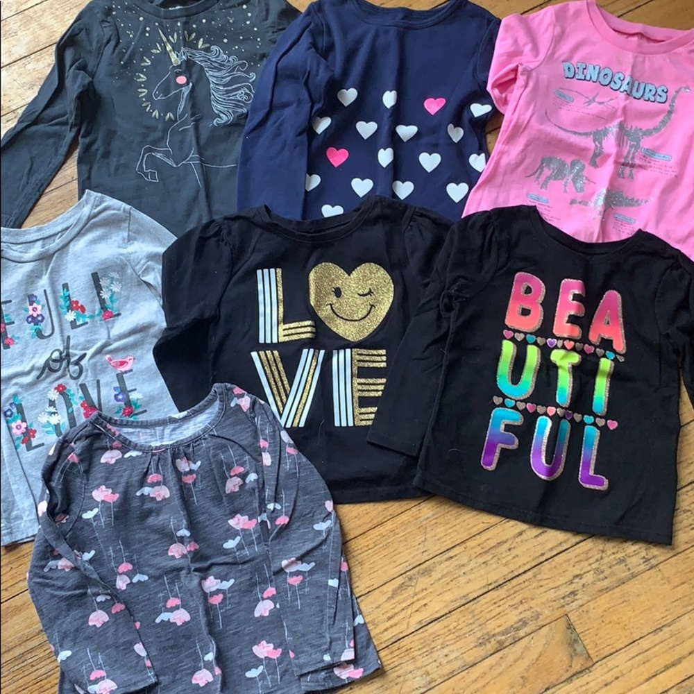 Bundle of 7 girls shirts